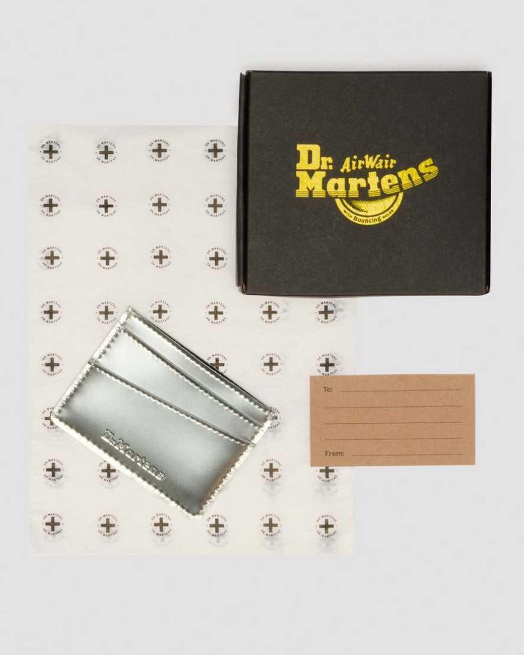Dr. Martens White High Shine Leather Cardholder Ii Card Holder Patent Lamper
