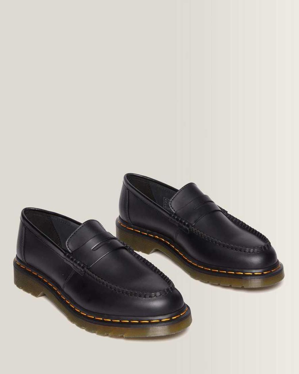 Dr. Martens Black Penton Smooth Leather Loafers for men