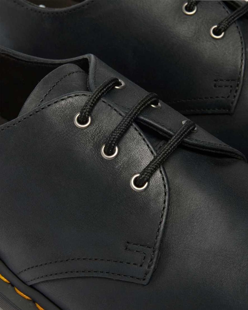 Dr. Martens Black 1461 Metal Toe Leather Shoes for men