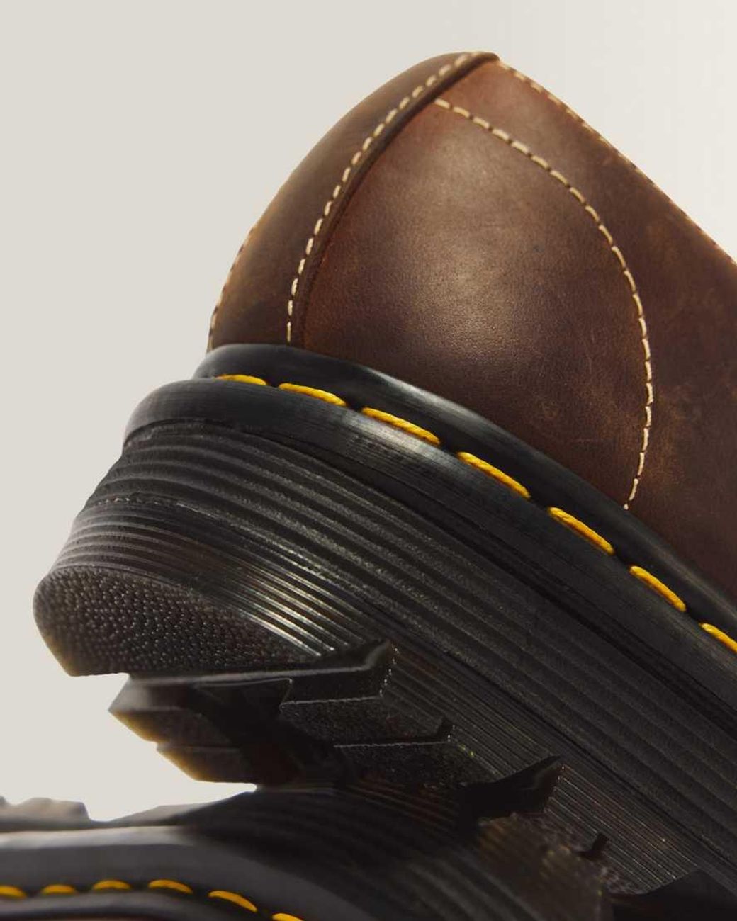 Dr. Martens Brown Zebzag Crazy Horse Leather Mary Jane Shoes