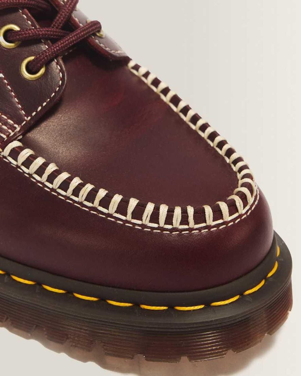Dr. Martens Brown Lowell Leather Moc Toe Shoes for men