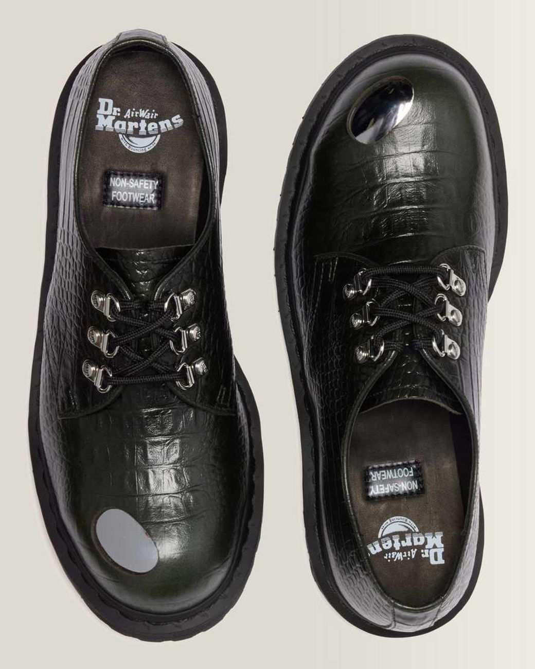 Dr. Martens Black 1461 Bex Steel Toe Leather Shoes for men