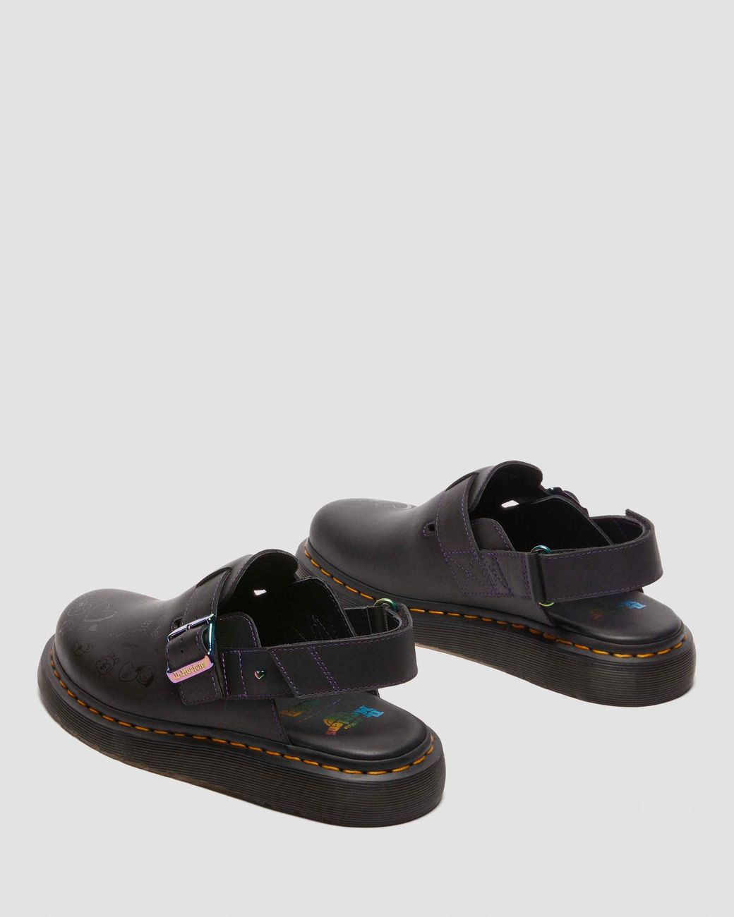 Dr. Martens Jorge Ii Bt21 Leather Slingback Mules in Black | Lyst