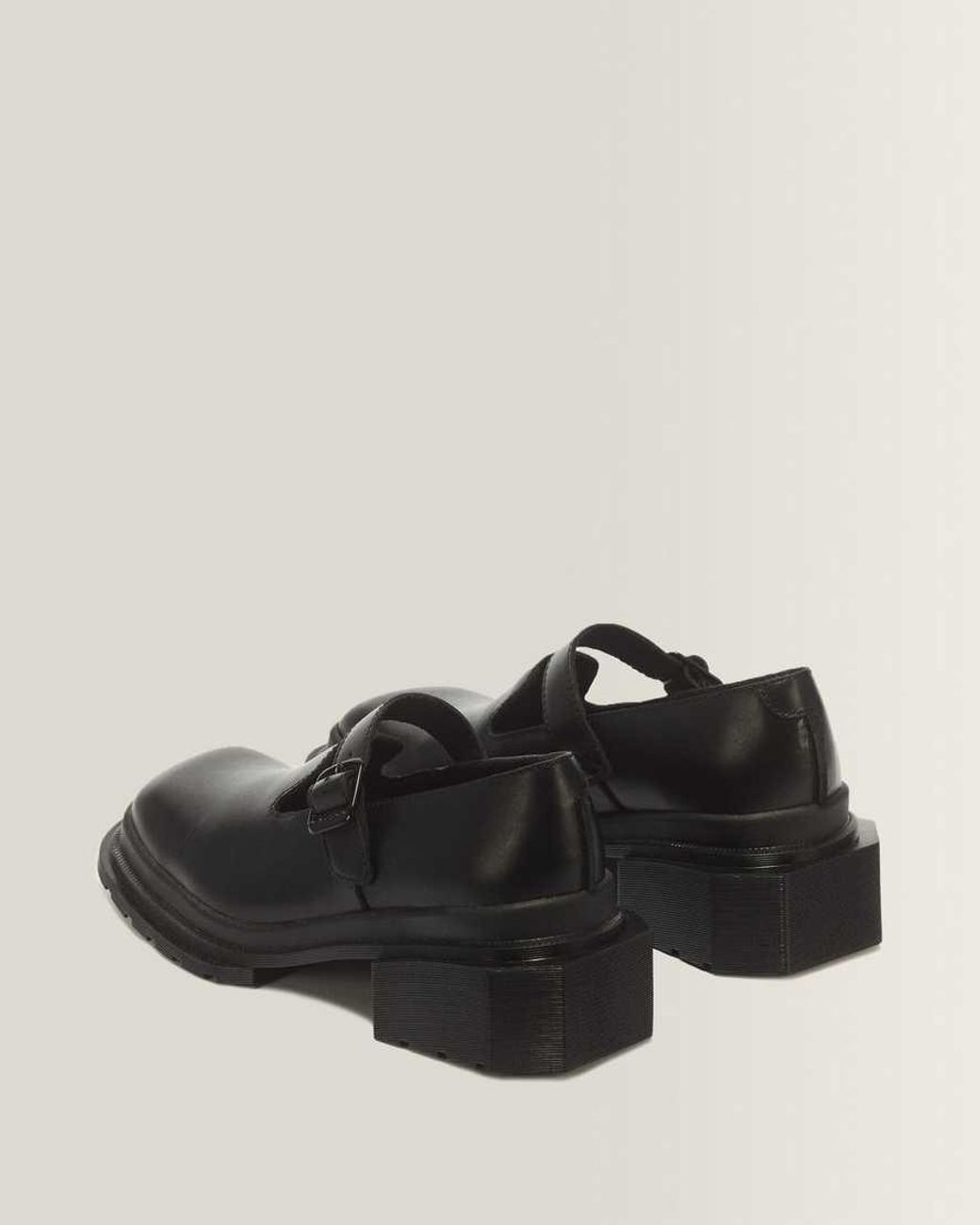 Dr. Martens Black Maybole Square Toe Leather Mary Jane Shoes