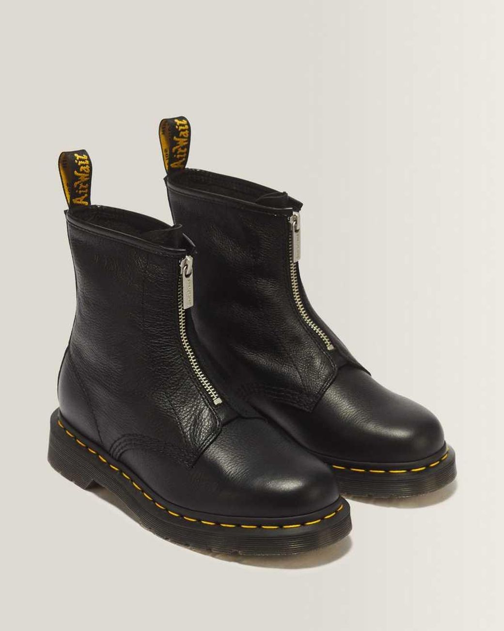 Dr. Martens Black 1460 Soft Leather Zip Up Boots
