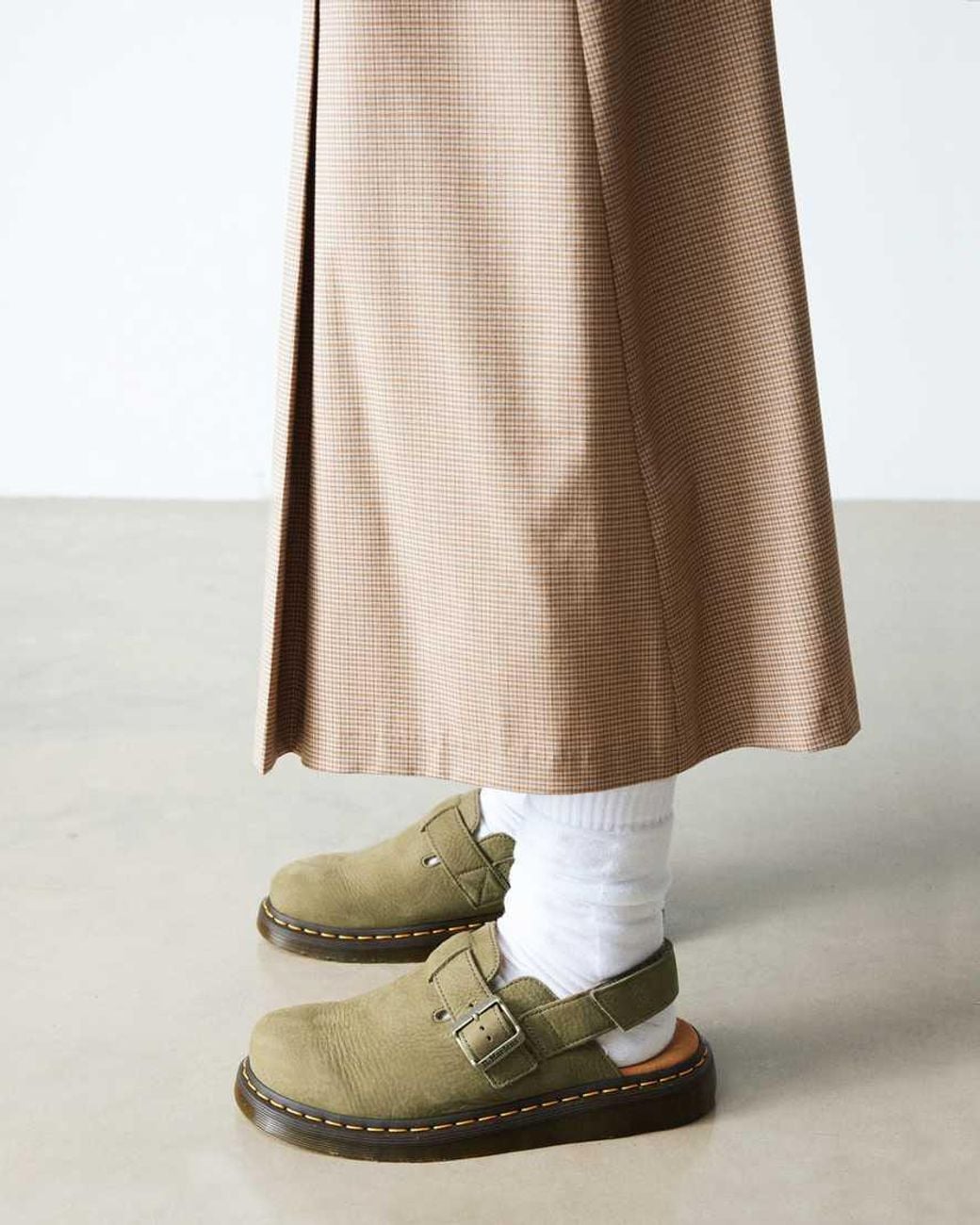 Dr. Martens Green Jorge Ii Tumbled Nubuck Leather Slingback Mules