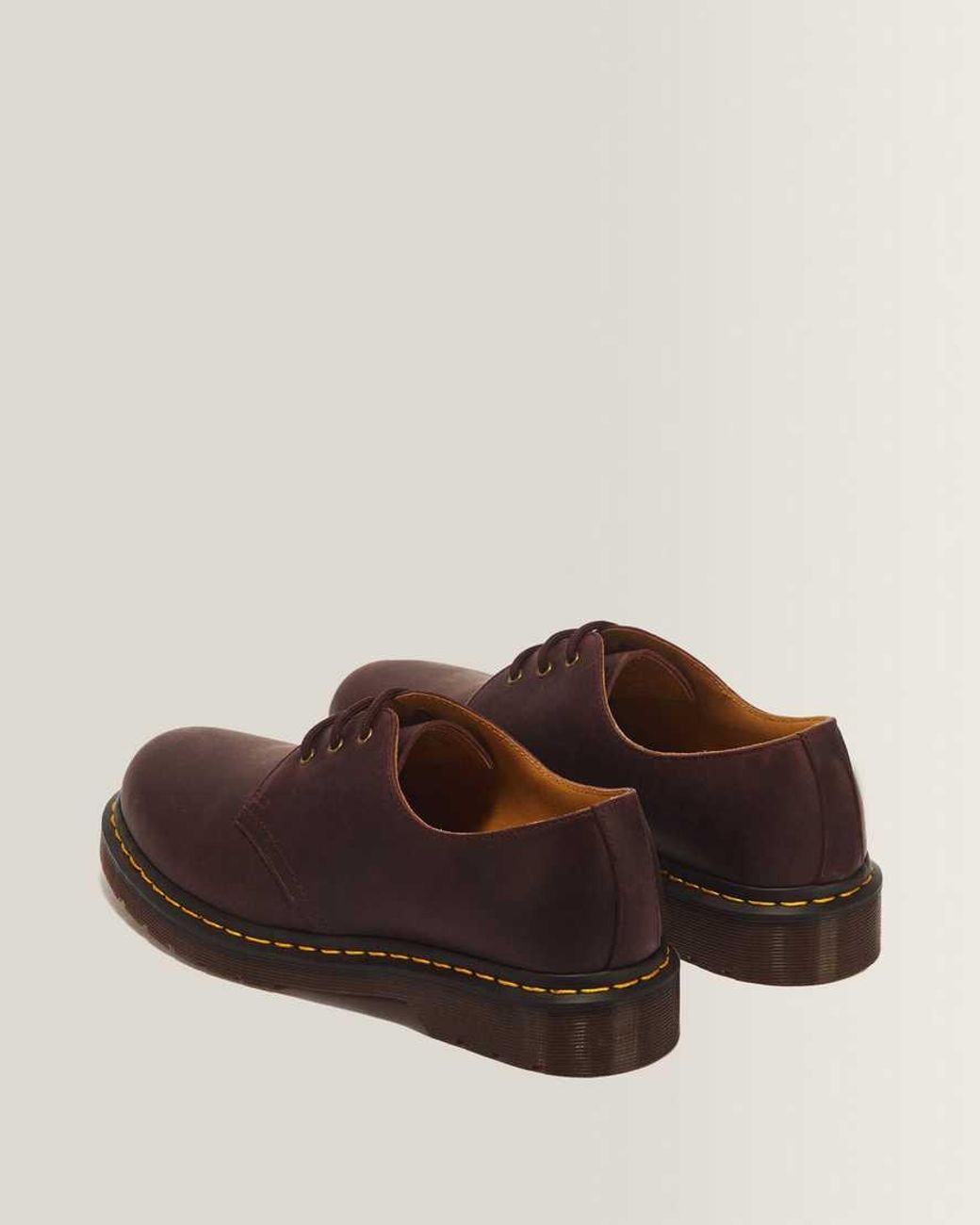 Dr. Martens Brown 1461 Eye Crazy Horse Leather Lace Up Shoes for men