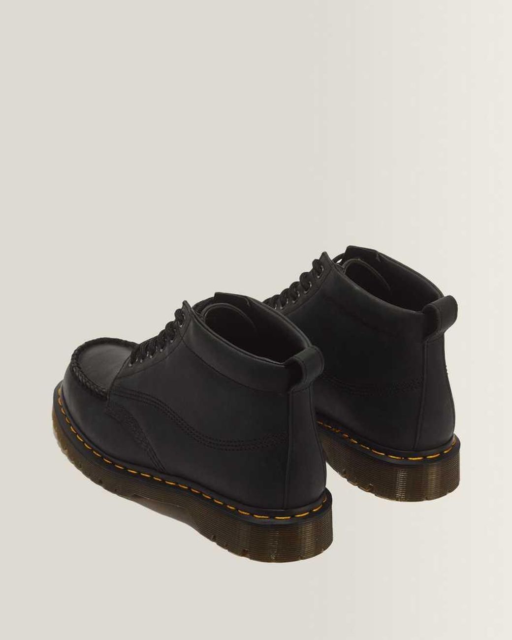 Dr. Martens Black Lowell Chukka 6 Eye Crazy Horse Leather Moc Toe Boots for men