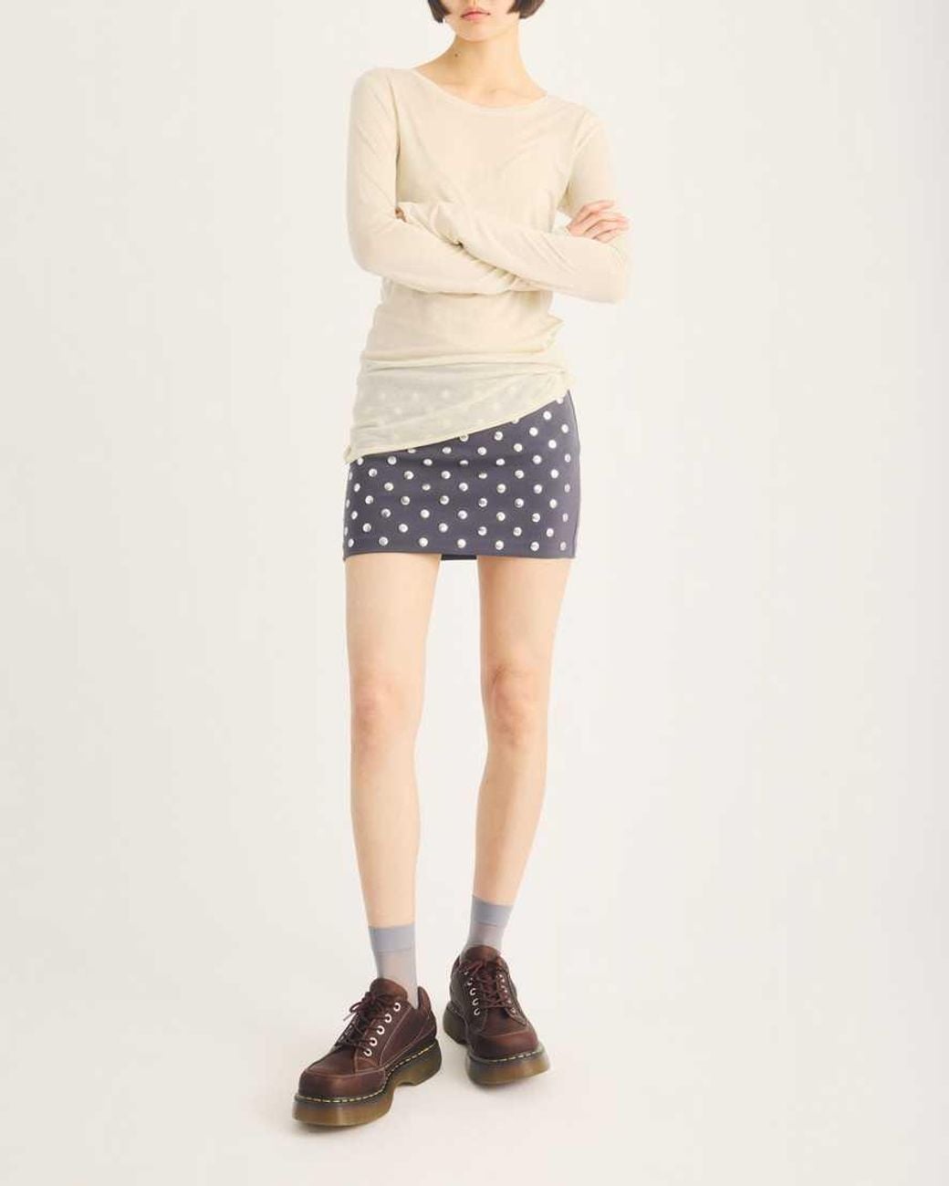 Dr. Martens Brown Buzz 5-Eye Grizzly Leather Shoes