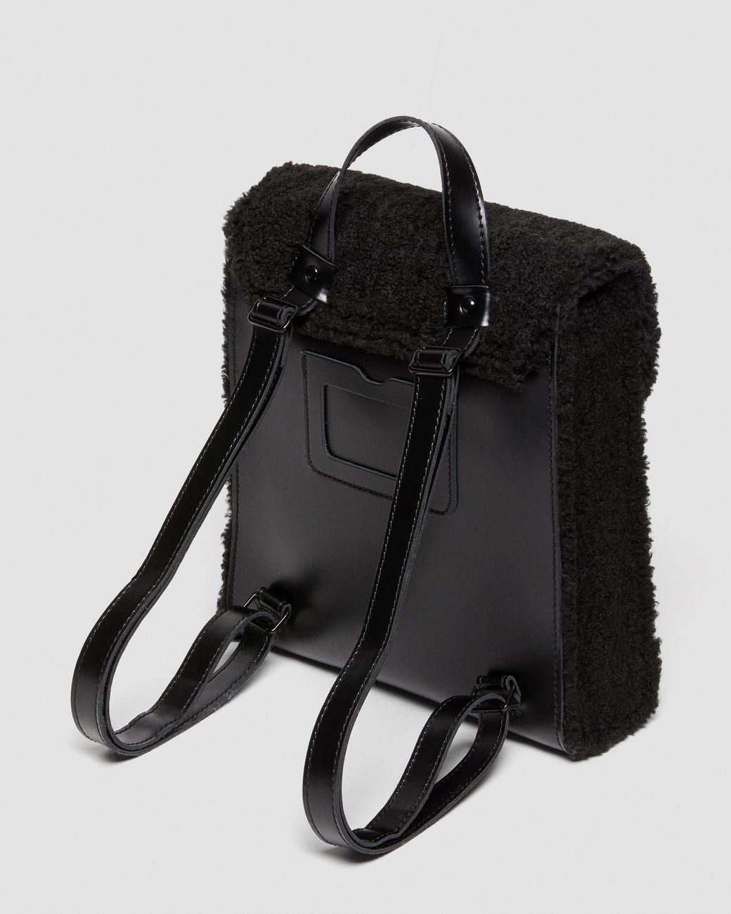 Dr. Martens Leather Kiev Mini Faux Shearling Backpack in Black Lyst UK