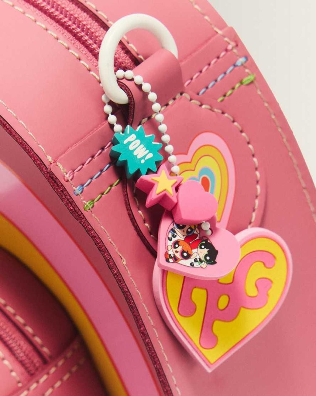 Dr. Martens Pink Leather Powerpuff Heart Backpack