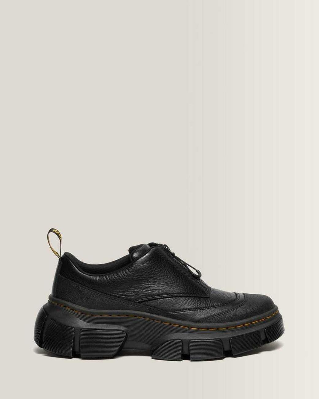 Dr. Martens Black Dmxl Zip Leather Shoes for men