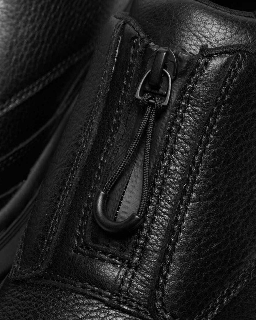 Dr. Martens Black Dmxl Zip Leather Shoes for men