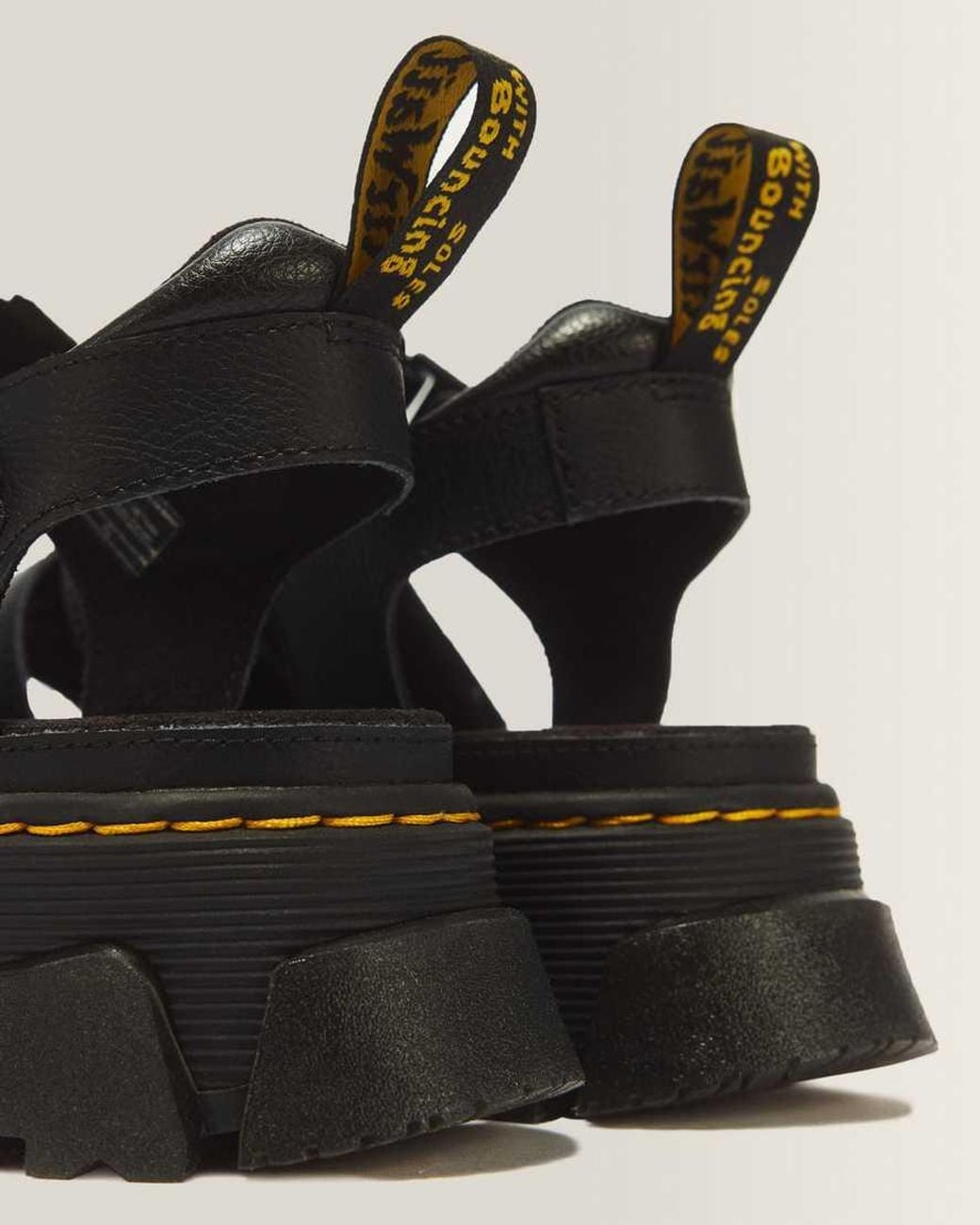Dr. Martens Black Mattison 3 Strap Sandals