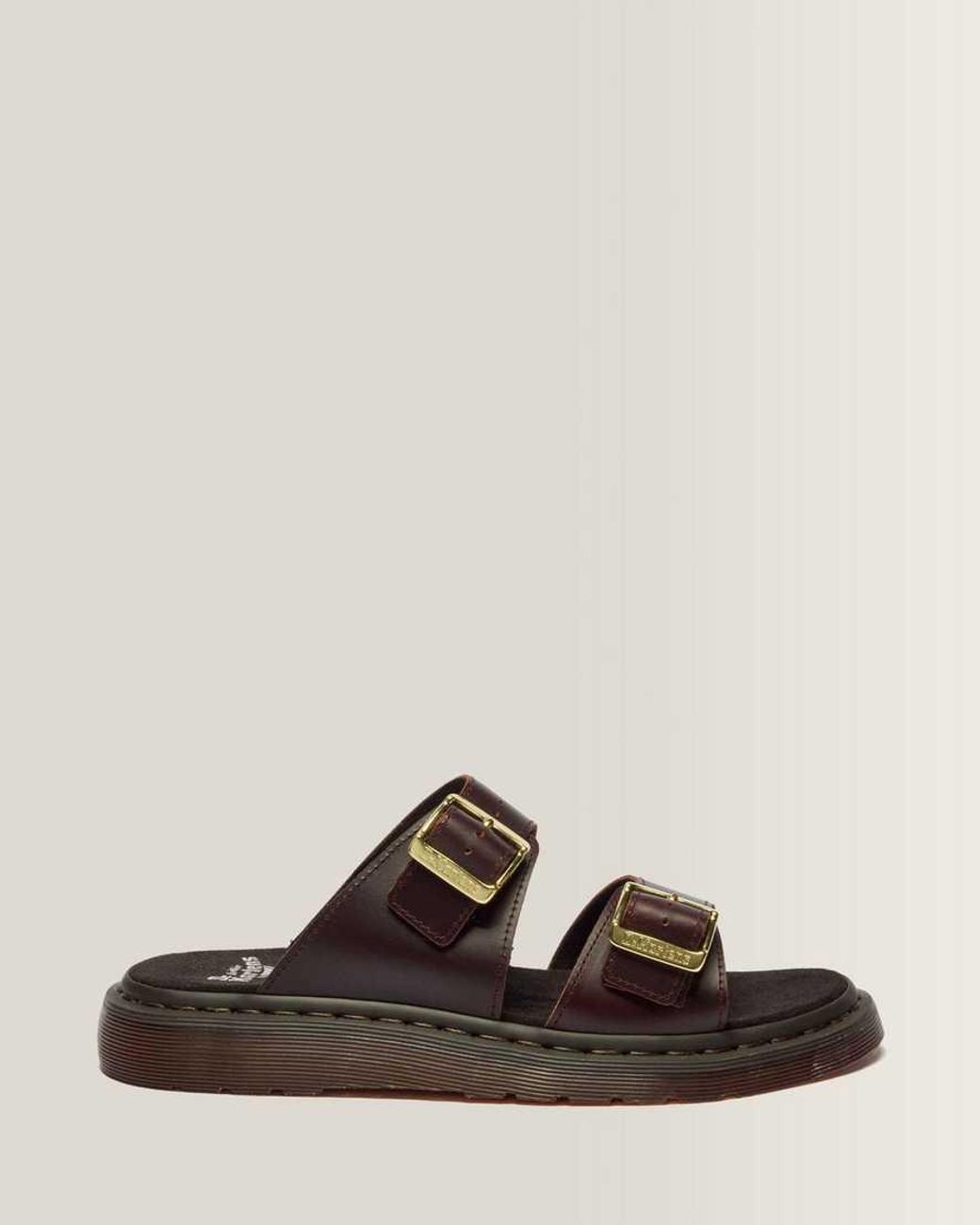 Dr. Martens Brown Josef Two Strap Atlas Leather Sandals for men