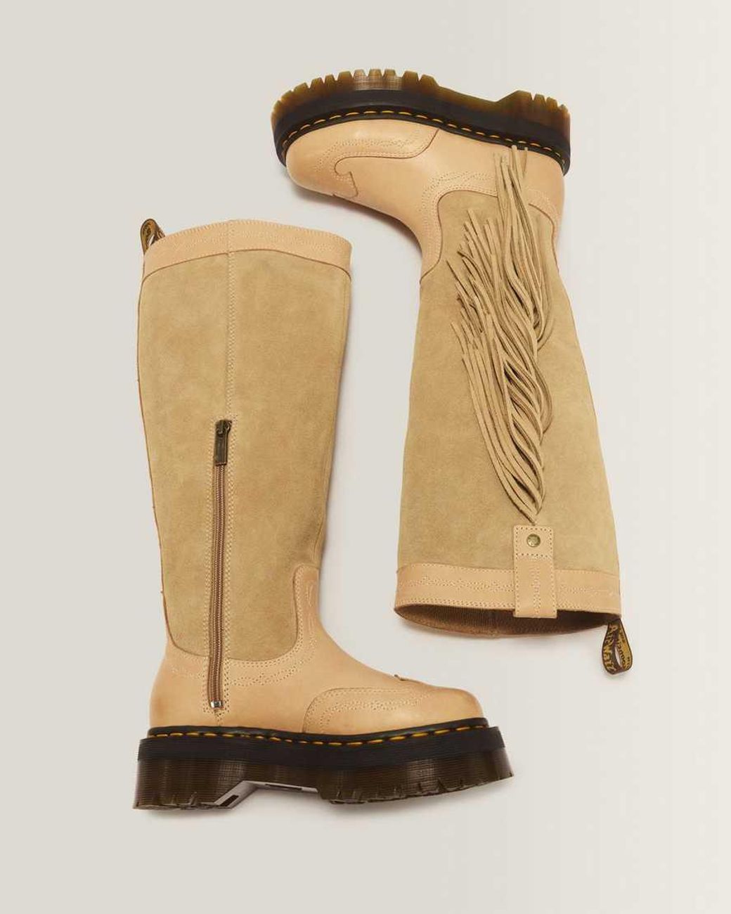 Dr. Martens Metallic Desert Rodeo Quad Hi Leather & Suede Boots