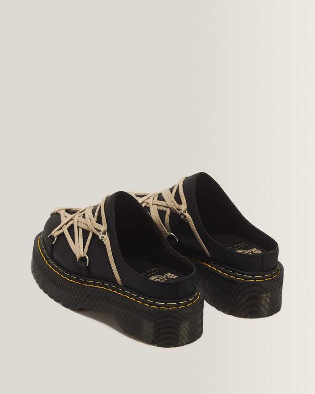 Dr. Martens Black Rick Owens Megalace Mules for men