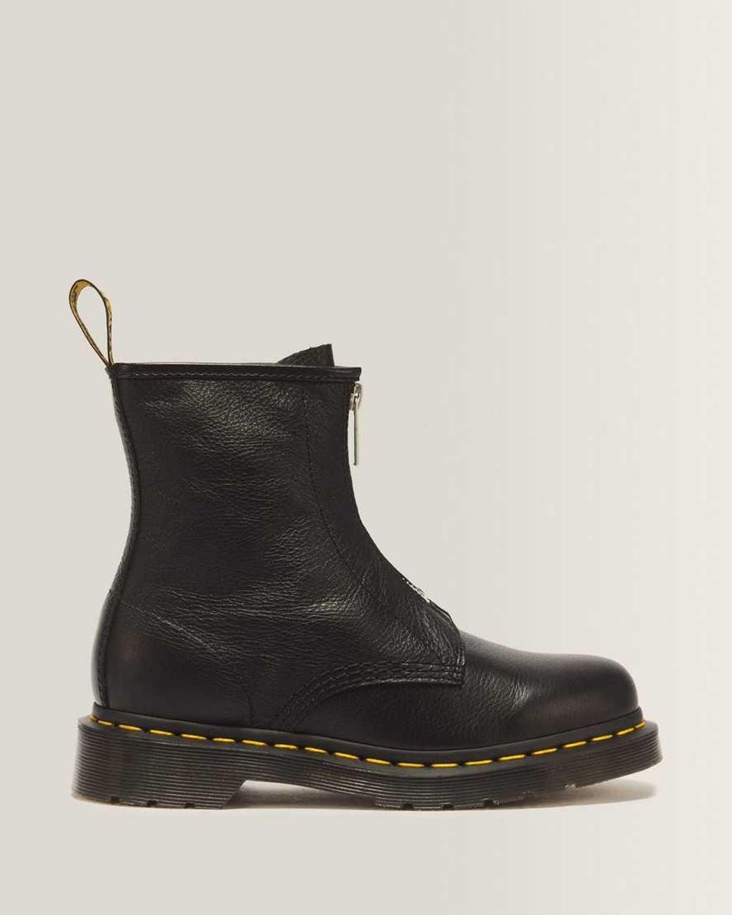 Dr. Martens Black 1460 Soft Leather Zip Up Boots