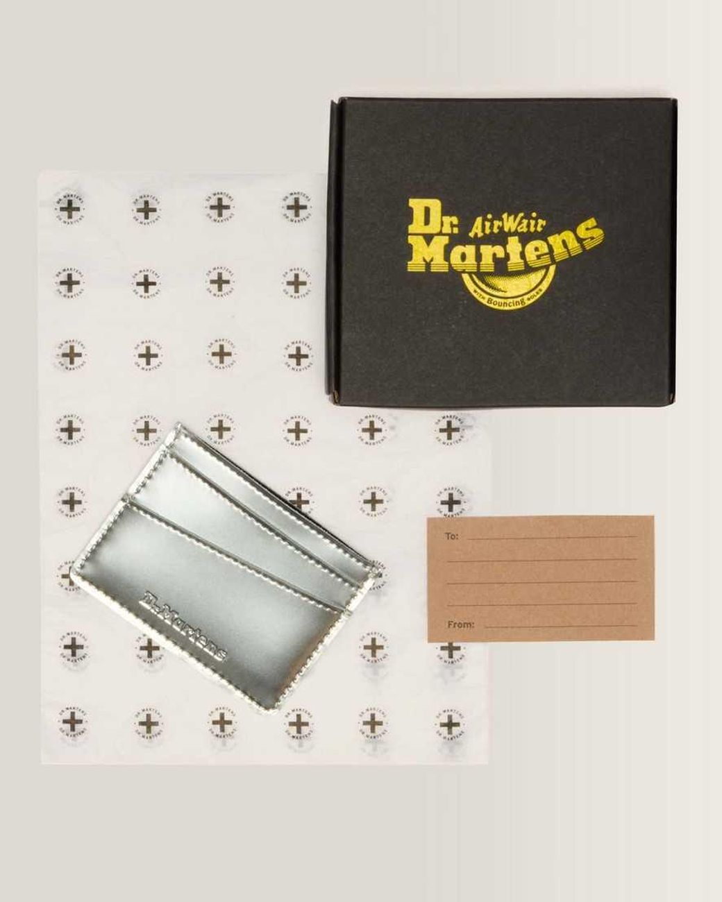 Dr. Martens White High Shine Leather Cardholder Ii Card Holder Patent Lamper