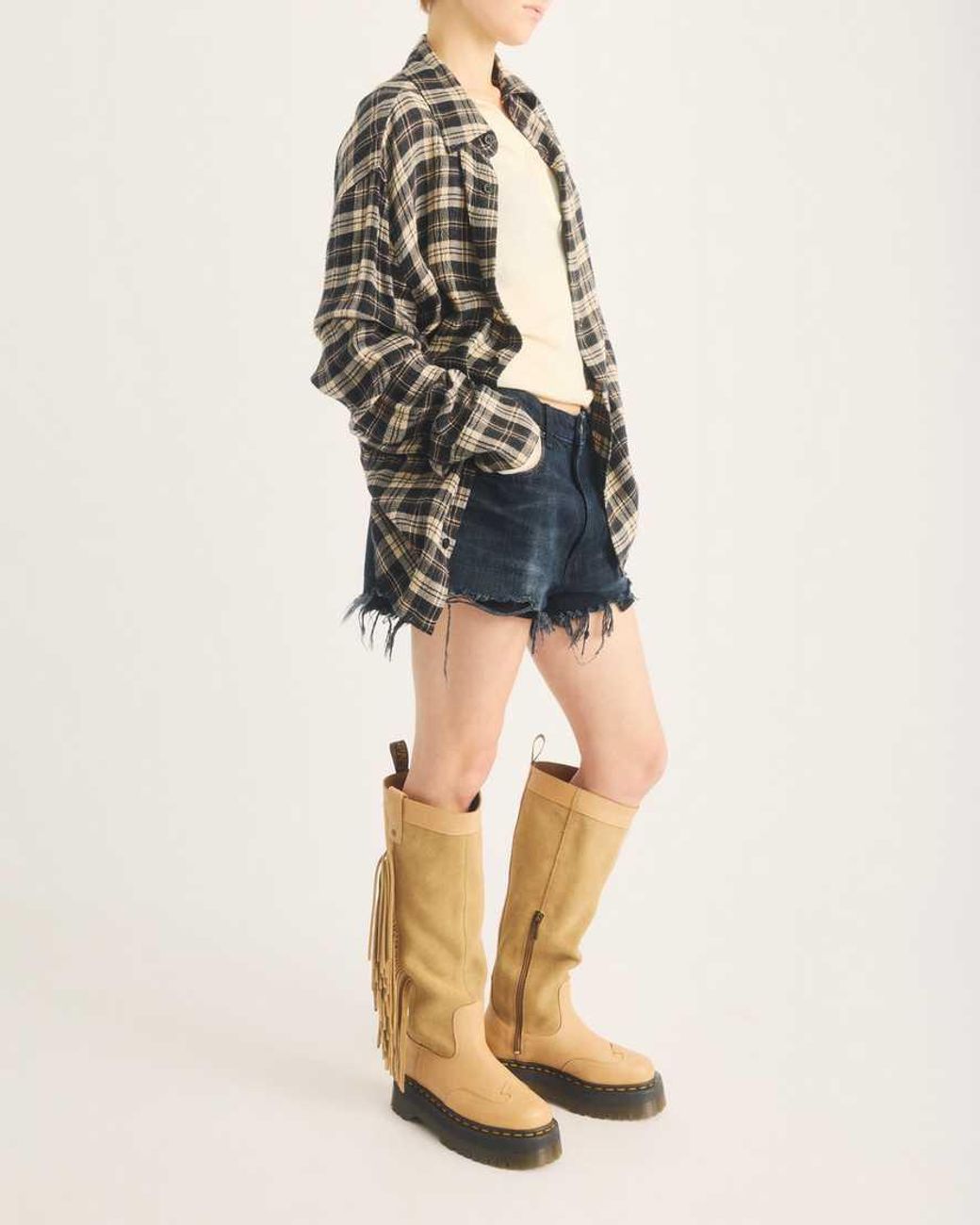 Dr. Martens Metallic Desert Rodeo Quad Hi Leather & Suede Boots