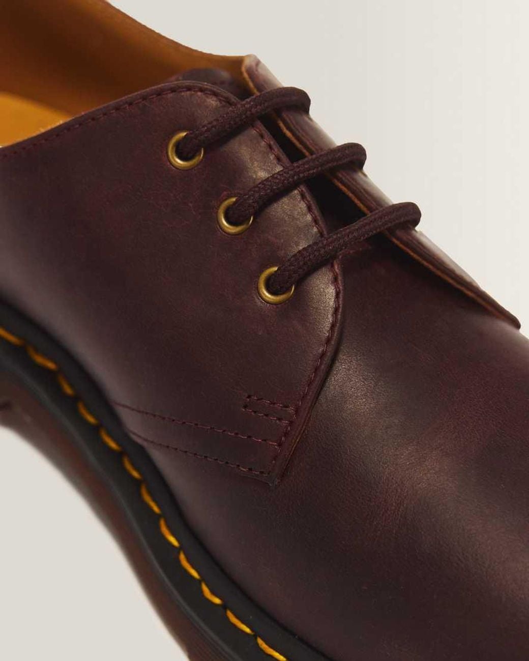 Dr. Martens Brown 1461 Eye Crazy Horse Leather Lace Up Shoes for men