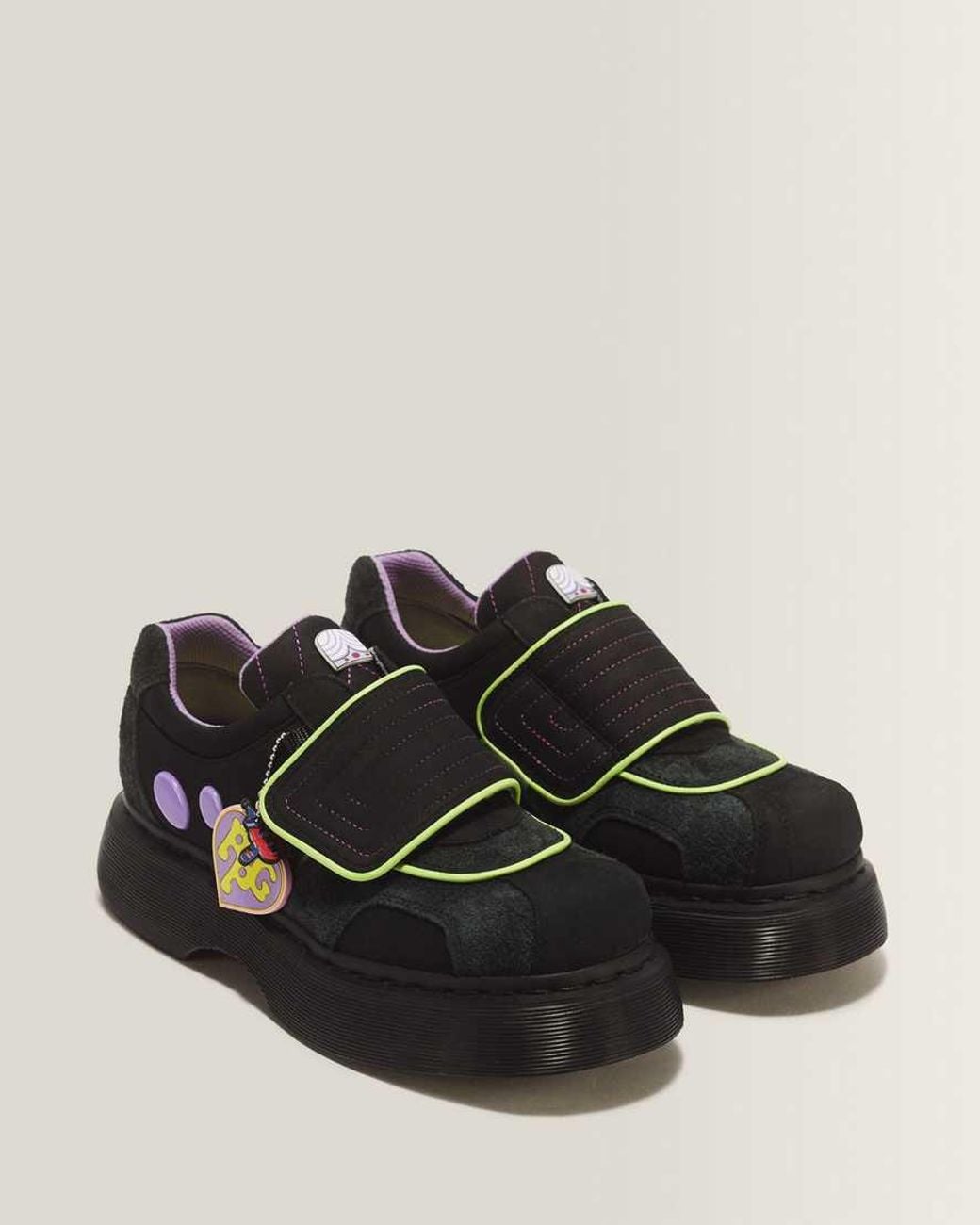 Dr. Martens Black Buzz Strap Powerpuff Shoe