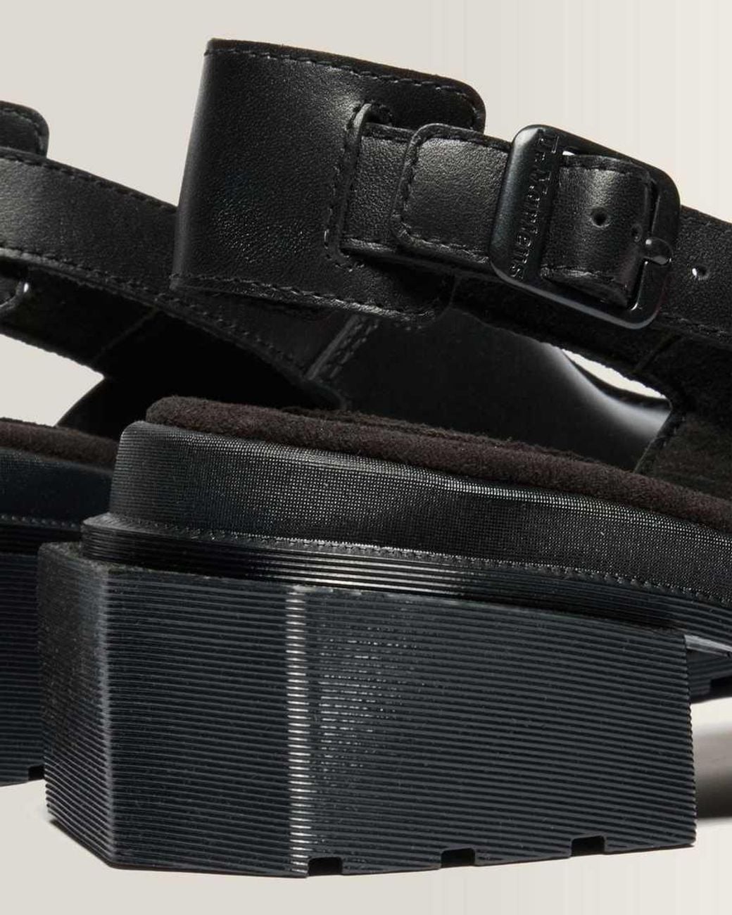 Dr. Martens Black Maybole Square Toe Leather Mules