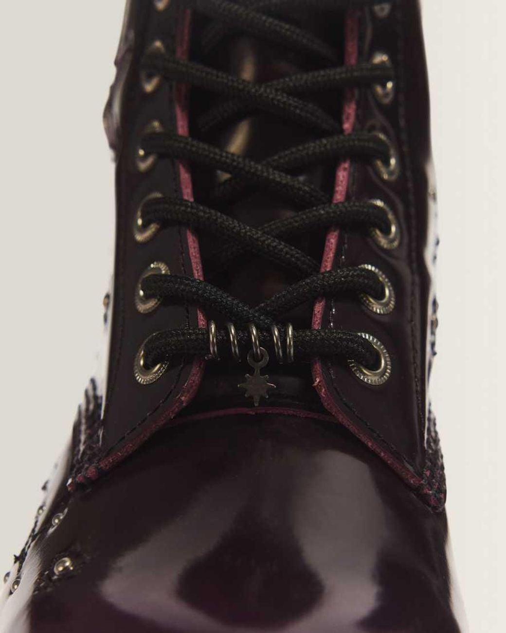 Dr. Martens Black 1460 Pascal Wmg Arcadia Leather & Velvet Lace Up Boots