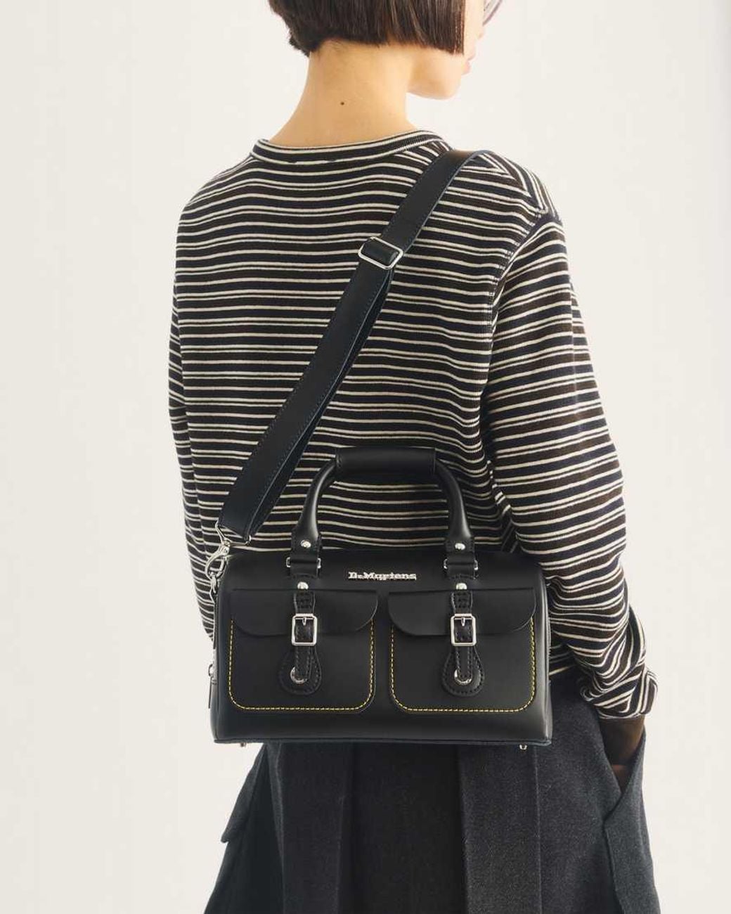 Dr. Martens Black Kiev Leather Top Handle Bag