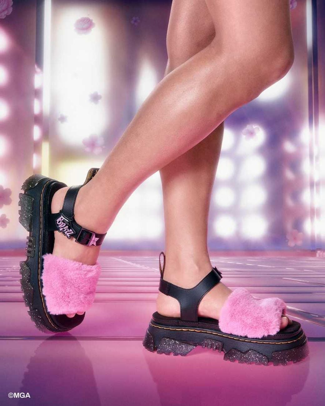 Dr. Martens Mattison Bratz Strap Sandals Shoes in Pink | Lyst