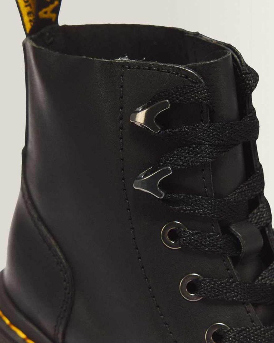 Dr. Martens Black Jesy Sendal Leather Heels Boots