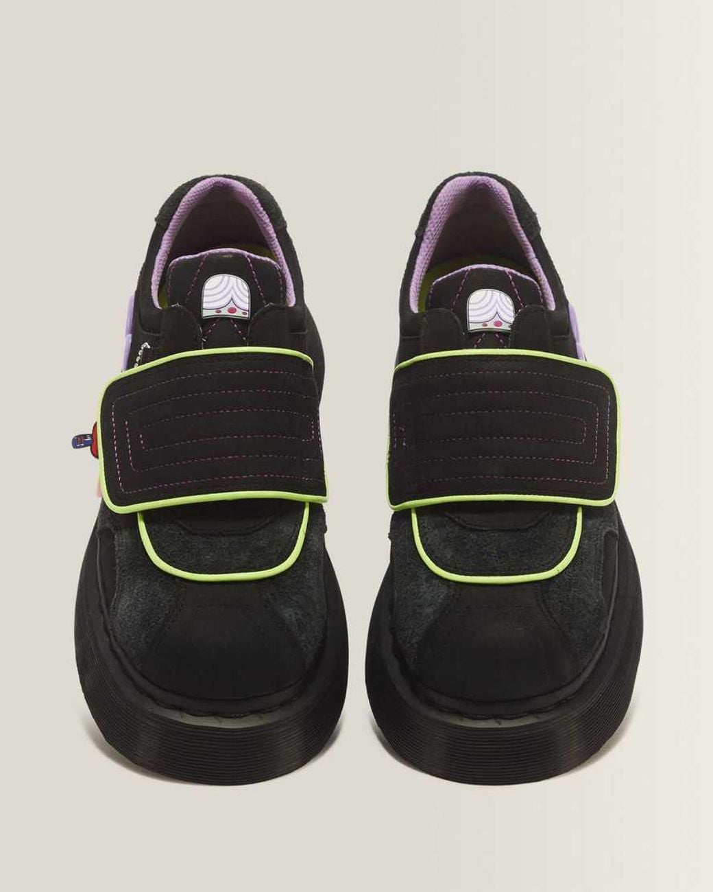 Dr. Martens Black Buzz Strap Powerpuff Shoe