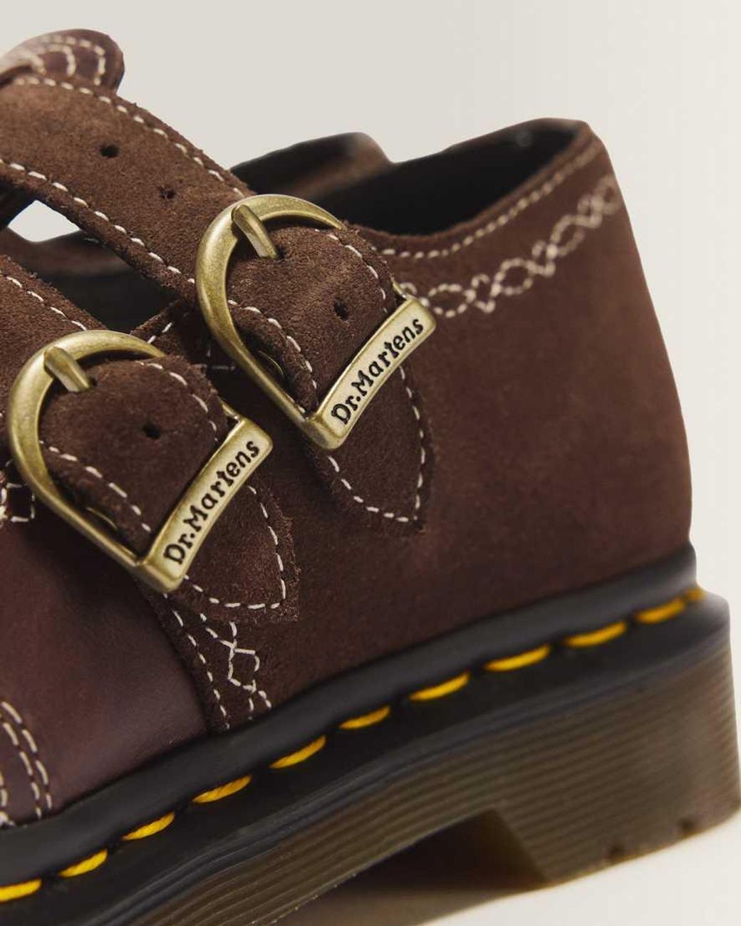 Dr. Martens Brown 8065 Desert Rodeo Leather & Suede Mary Jane Shoes