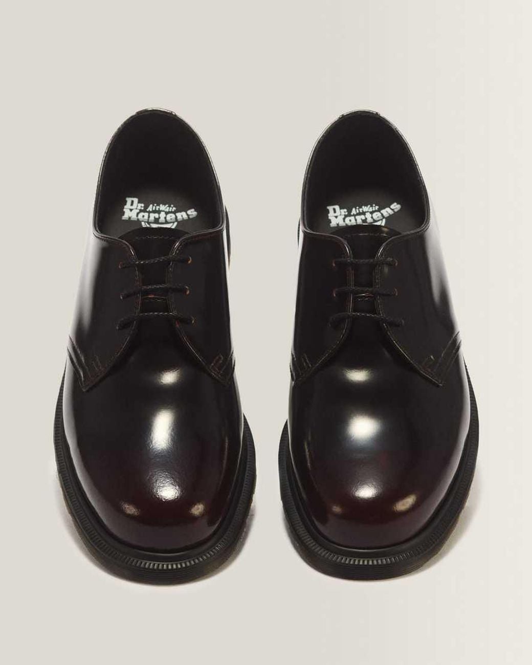 Dr. Martens Black Mayfare Rub Off Leather Shoes for men