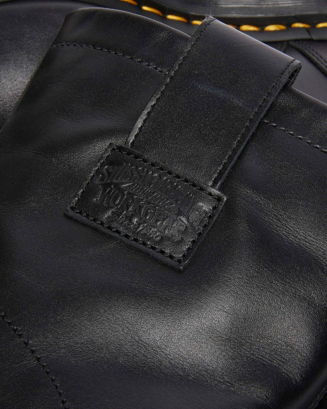 Dr. Martens 2295 Decon Stüssy Leather Biker Boots in Black Dr. Martens 2295 Decon Stüssy Leather Biker Boots in Black