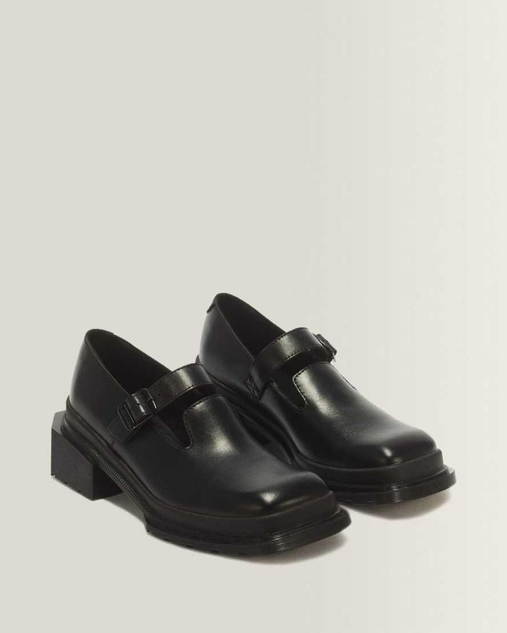 Dr. Martens Black Maybole Square Toe Leather Mary Jane Shoes