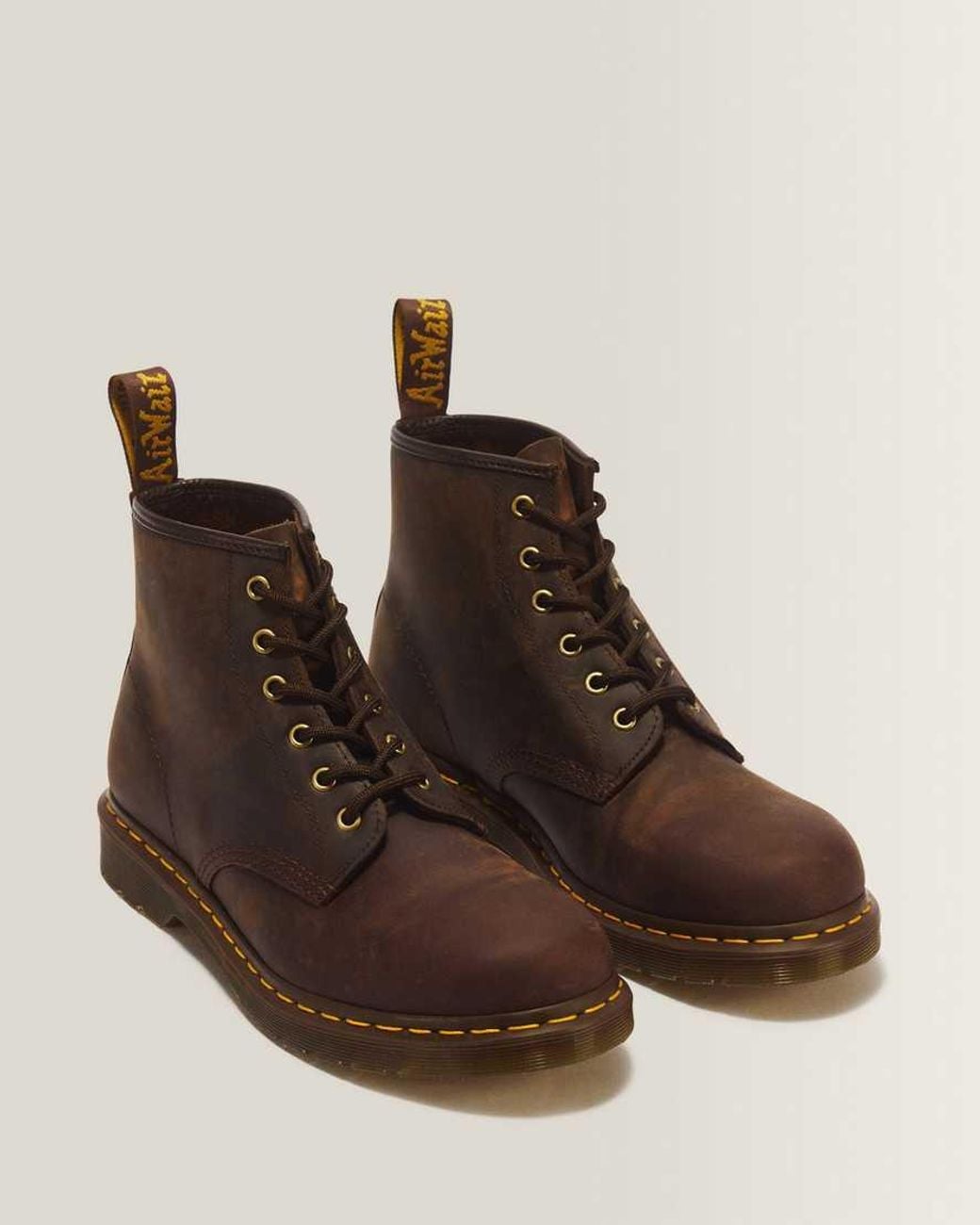 Dr. Martens Dr. Martens 101 Crazy Horse Leather Boots Dark Brown for men