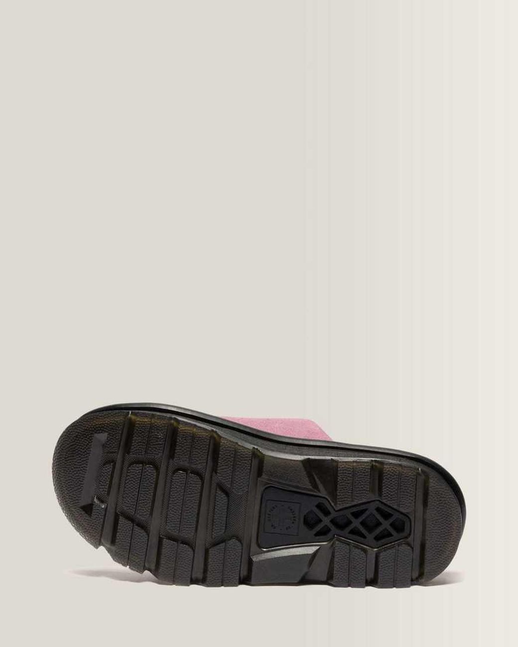 Dr. Martens Pink Zebzag Suede Platform Slides