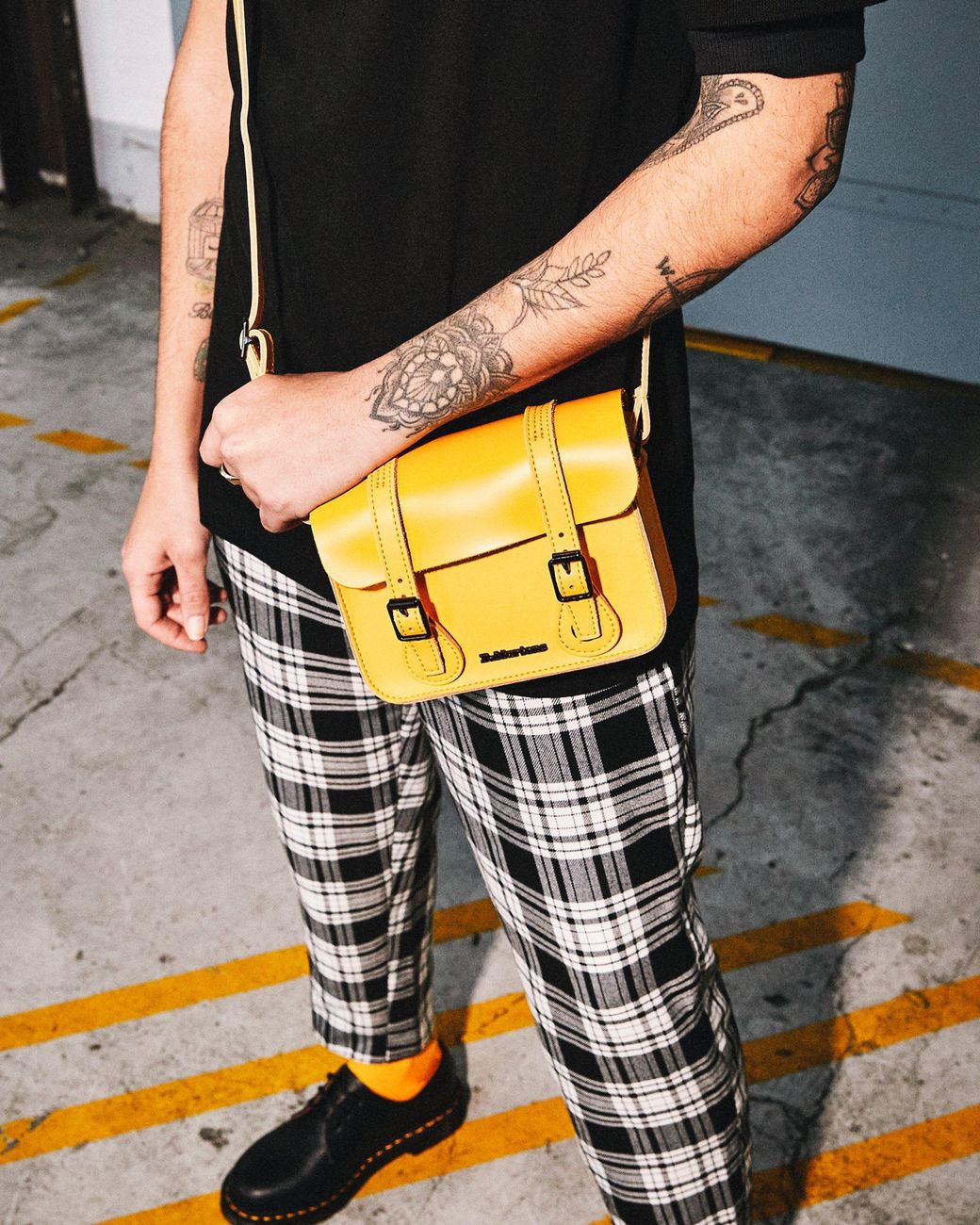 Dr. Martens 7 Inch Leather Crossbody Bag in Yellow for Men | Lyst