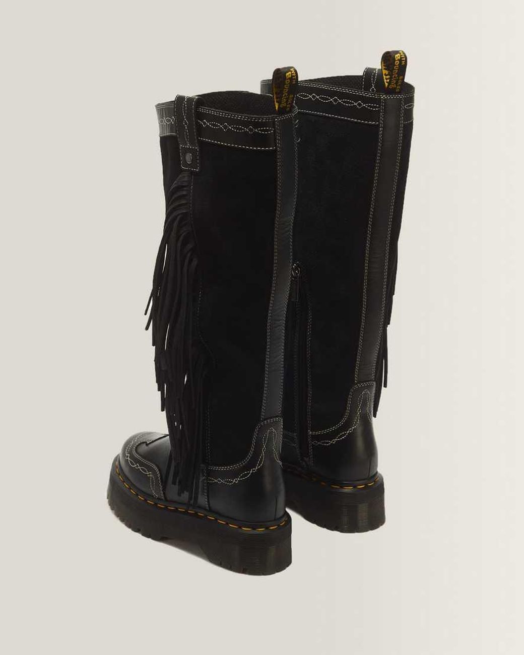 Dr. Martens Black Desert Rodeo Quad Hi Leather & Suede Boots