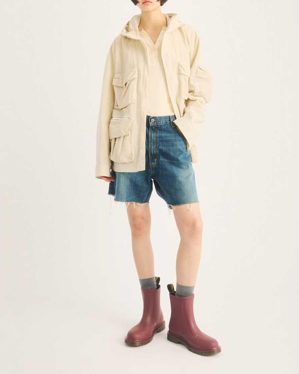 Dr. Martens Red 1460 Rain Pull On Waterproof Boots