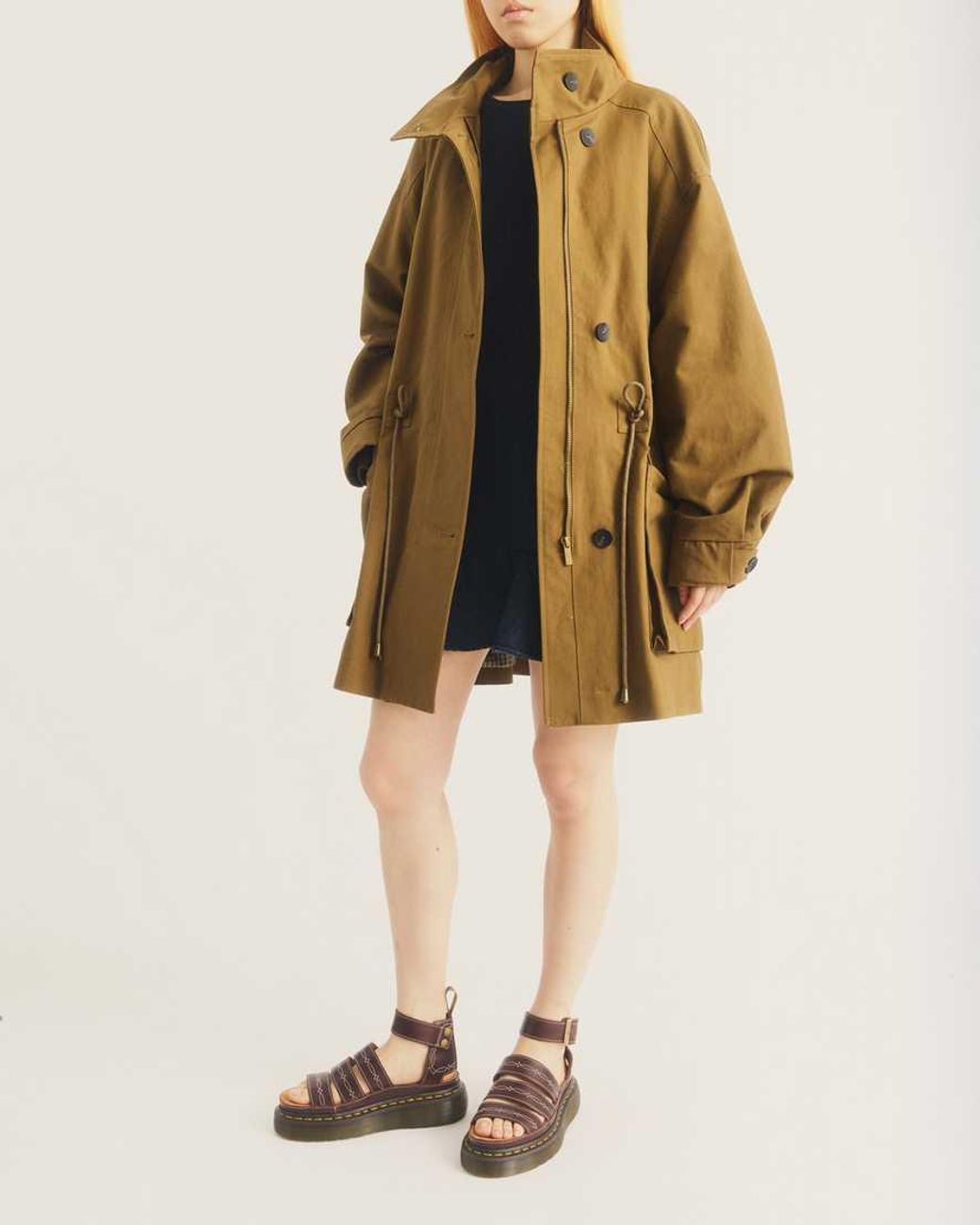 Dr. Martens Brown Clarissa Ii Quad Desert Rodeo Classic Pull Up Leather Sandals