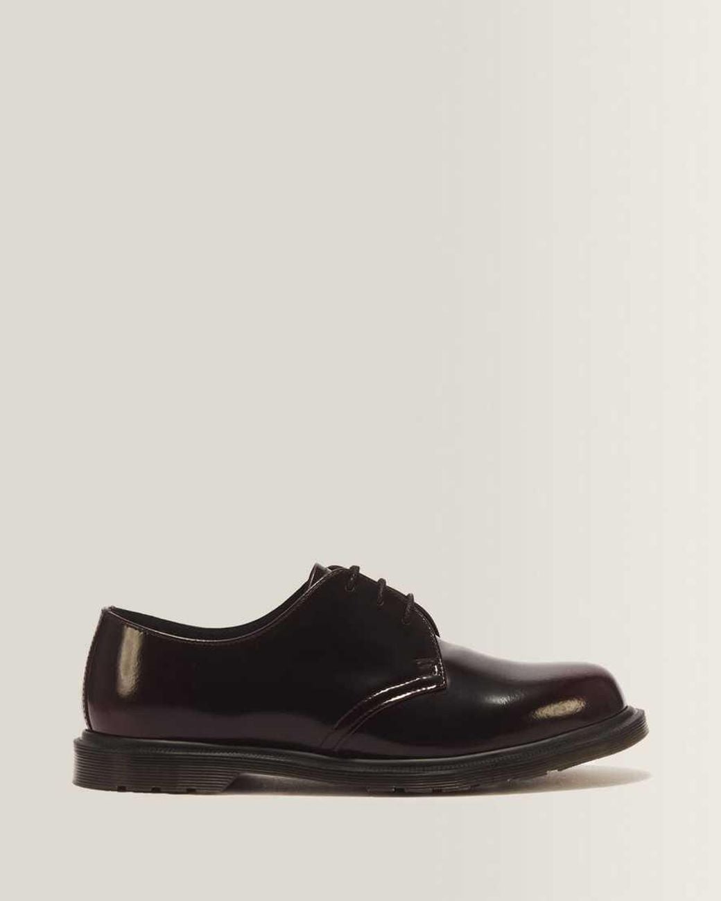 Dr. Martens Black Mayfare Rub Off Leather Shoes for men