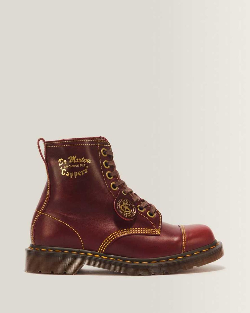 Dr. Martens Brown 1460 Cappers Classic Calf Leather Lace Up Boots