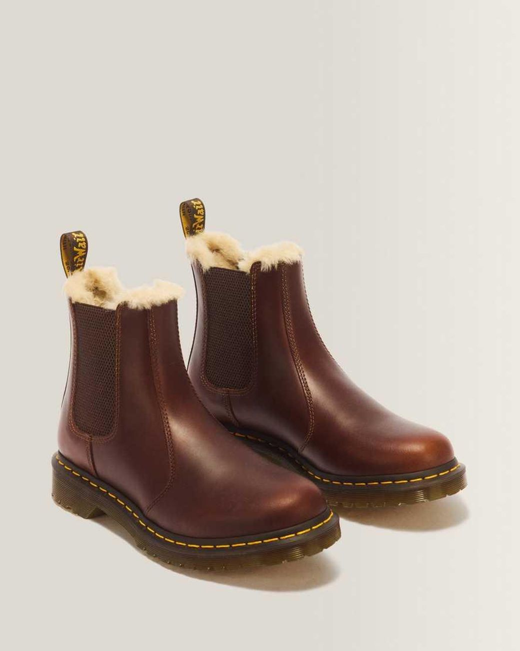 Dr. Martens Brown Butterscotch 2976 Leonore Burnished Wyoming Boots