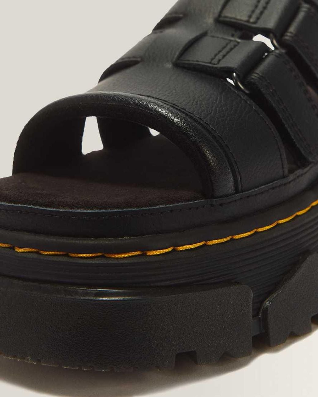 Dr. Martens Black Mattison 3 Strap Sandals