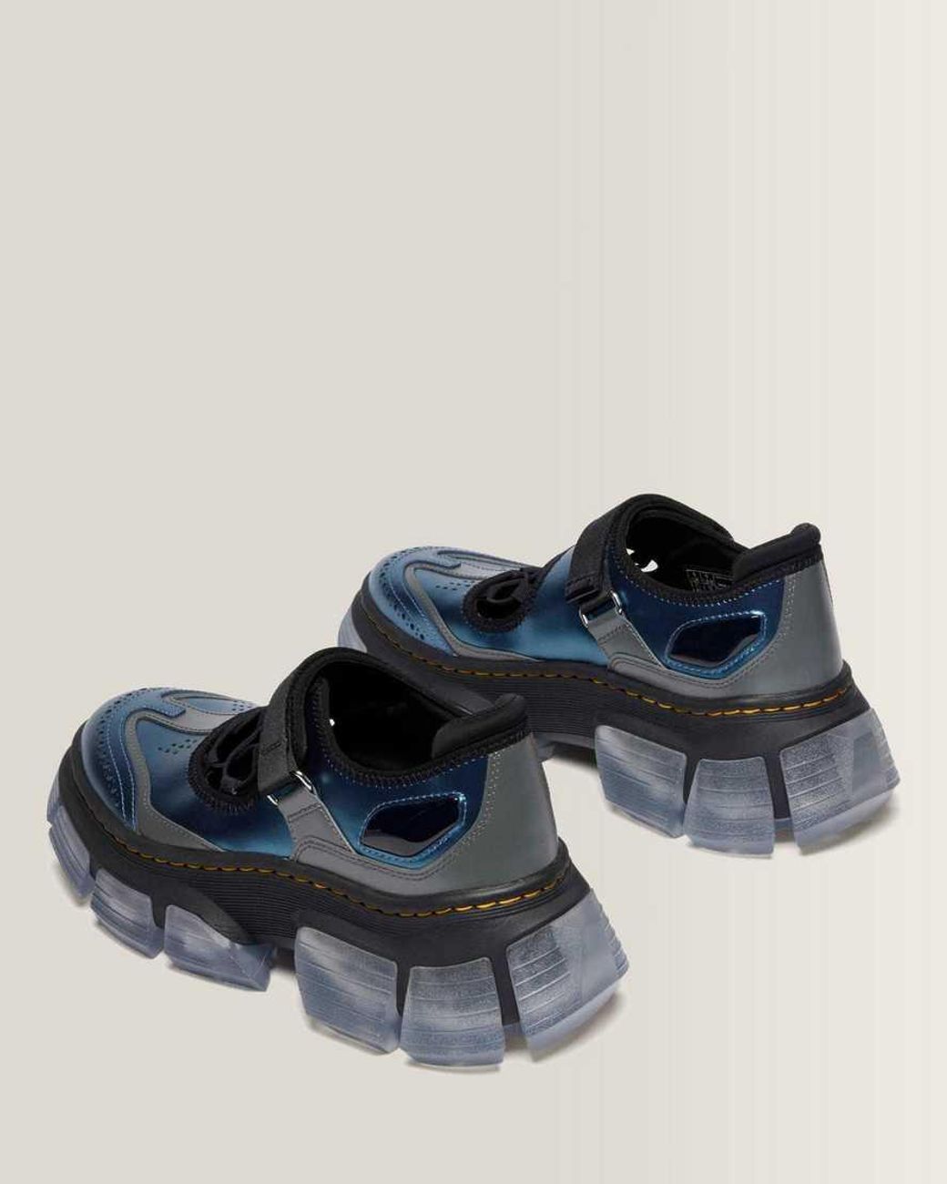 Dr. Martens Blue Satin Finish Leather Dmxl V2 Mary Jane Shoes