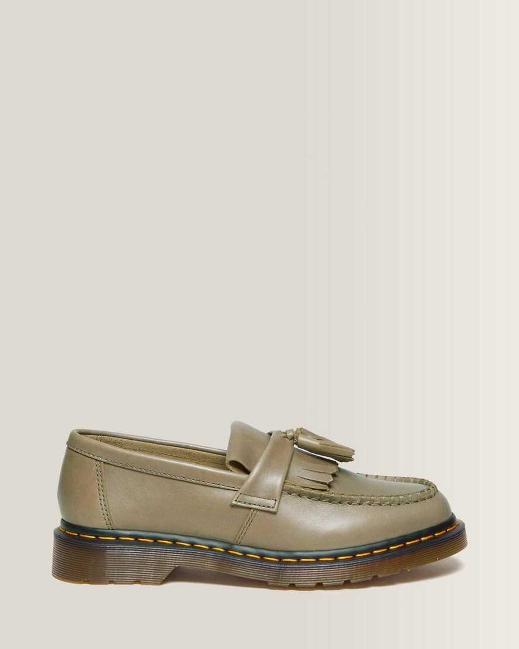 Dr. Martens Green Adrian Carrara Leather Tassel Loafers for men