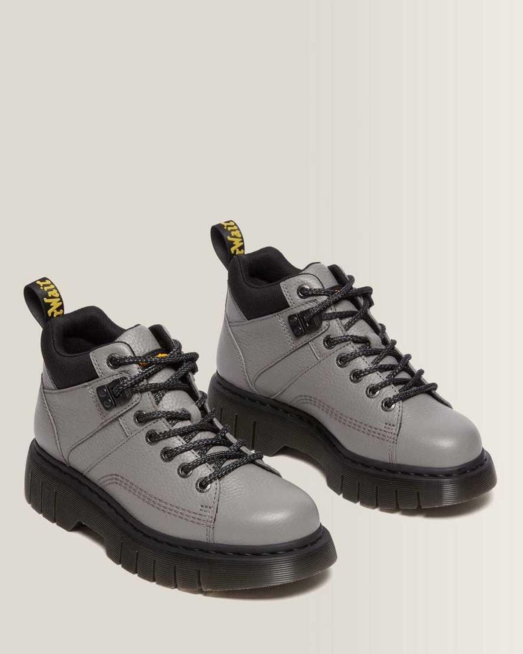 Dr. Martens Black Woodard Leather Lace Up Ankle Boots for men