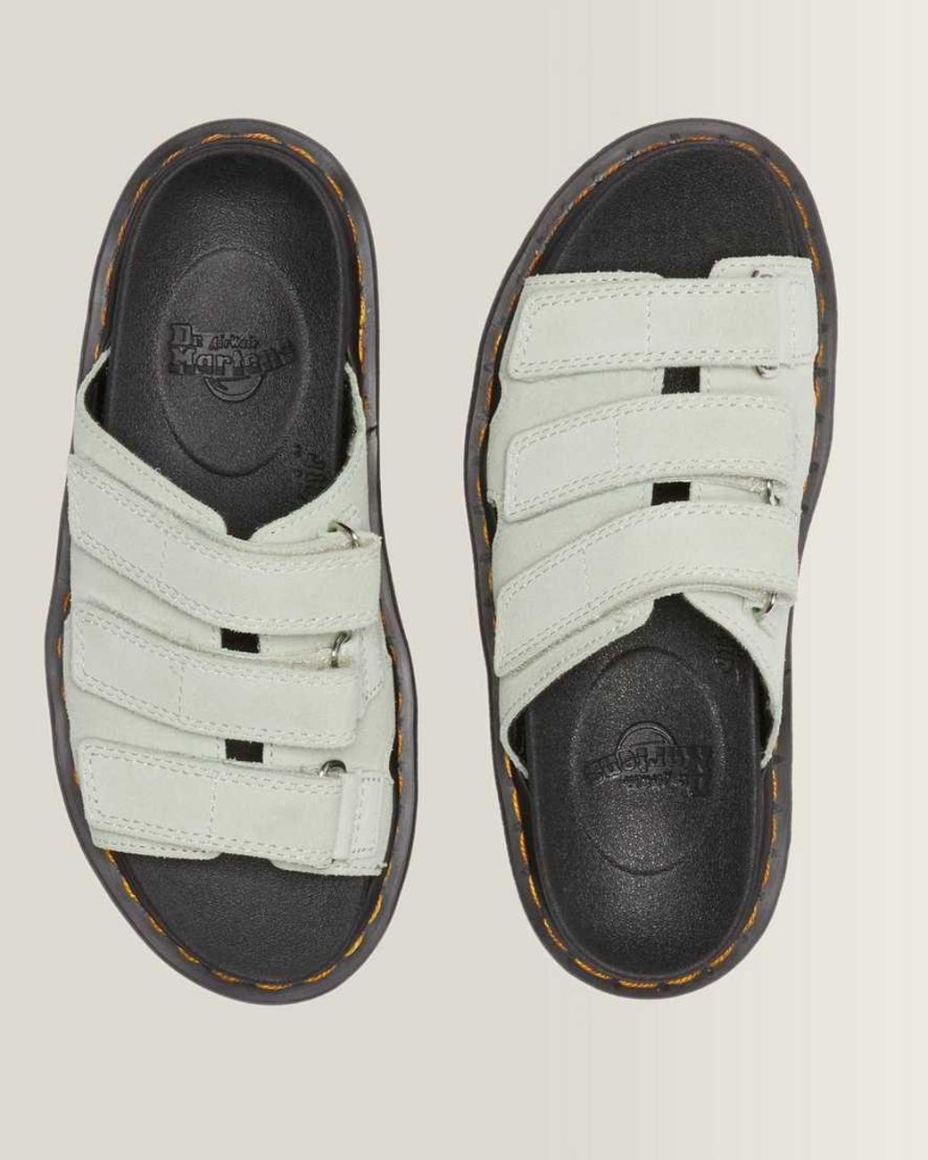 Dr. Martens Black Raine Slide Suede Sandals